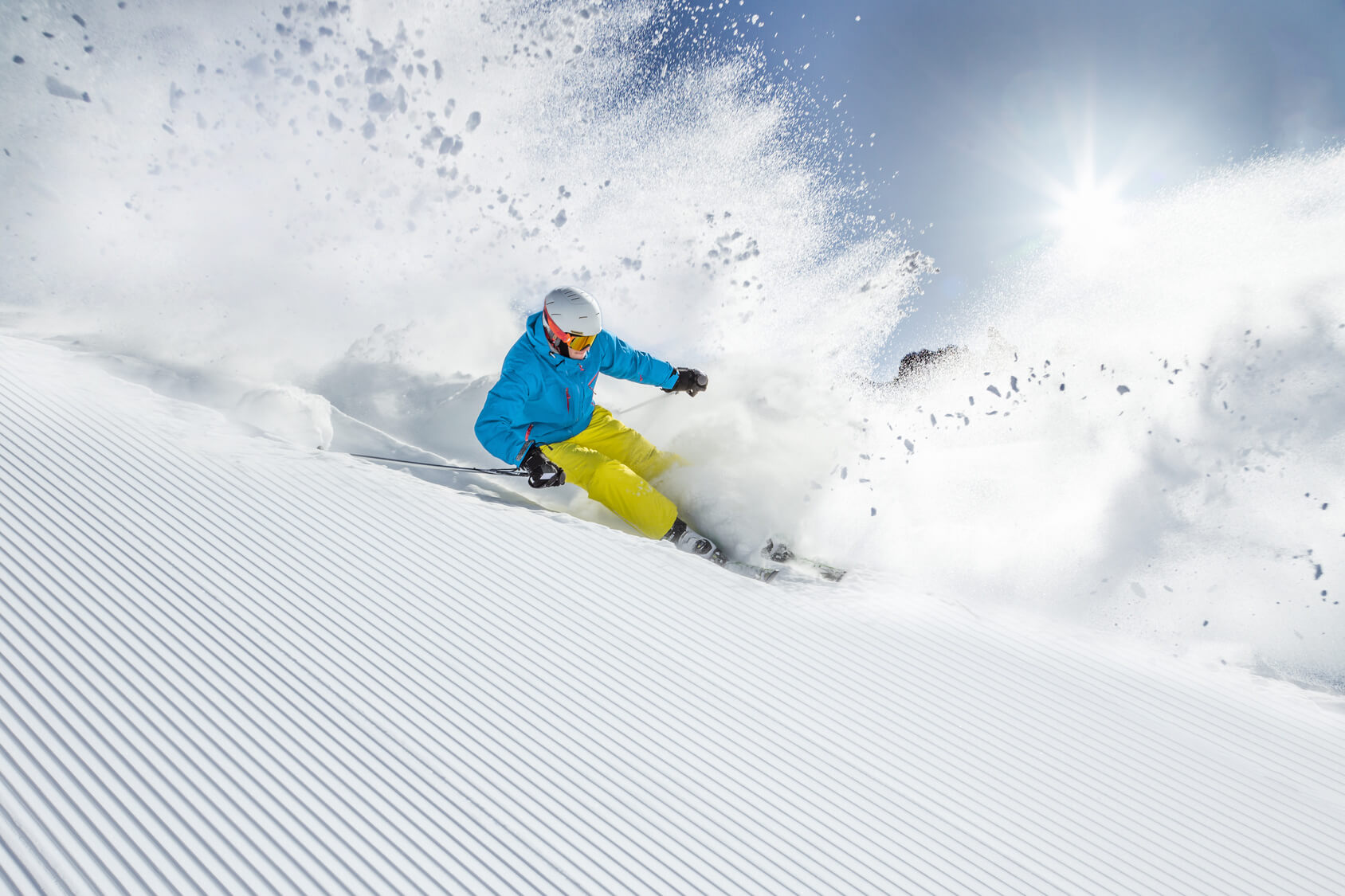 skieur en court séjour